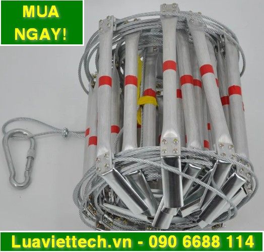 Thang dây nhôm và thép chống gỉ, chống trượt, chống cháy thoát hiểm nhà cao tầng
