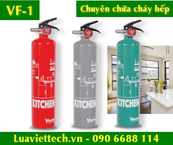 Bình chữa cháy VinaFoam bọt FOAM gốc nước VF-1 1 lít, có tem kiểm định (Chuyên chữa cháy bếp)