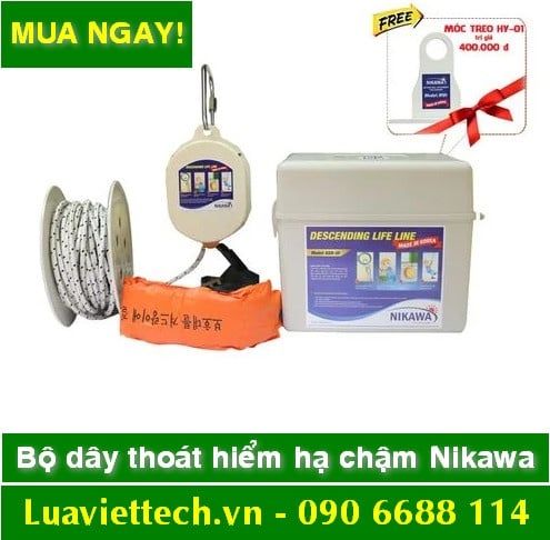 Bộ dây thoát hiểm hạ chậm tự động Nikawa có kiểm định