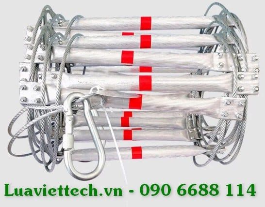 Thang dây nhôm và thép chống gỉ, chống trượt, chống cháy thoát hiểm nhà cao tầng