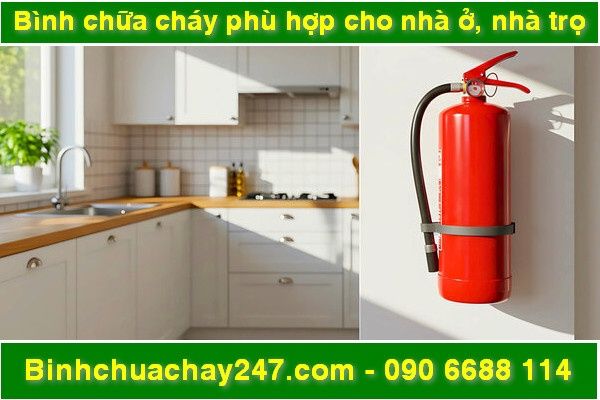Hướng dẫn chọn bình chữa cháy phù hợp cho nhà ở gia đình, nhà trọ