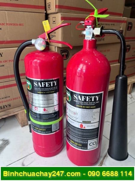 Bình chữa cháy bột ABC và khí CO2