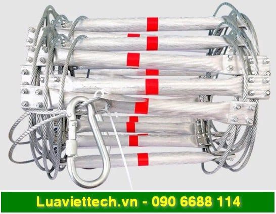 Thang dây nhôm và thép chống gỉ, chống trượt, chống cháy thoát hiểm nhà cao tầng