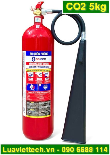 bình chữa cháy khí co2 5kg 83mec bộ quốc phòng