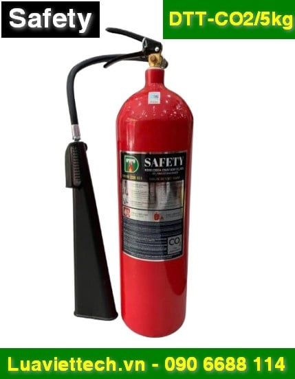 Bình chữa cháy SAFETY khí CO2 5kg DTT-CO2/5KG - Có tem kiểm định