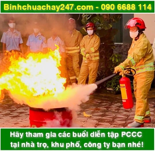 Hãy tham gia diễn tập PCCC tại nhà trọ, chung cư, khu phố và công ty bạn nhé!
