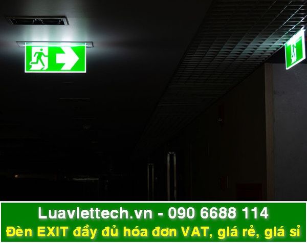 Đèn EXIT lối thoát giá rẻ giá sỉ, đầy đủ hóa đơn VAT và chứng từ