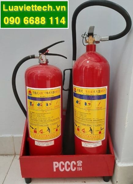 Bình chữa cháy bột ABC và bình chữa cháy khí CO2 giá rẻ, giá sỉ, có hóa đơn VAT và tem kiểm định