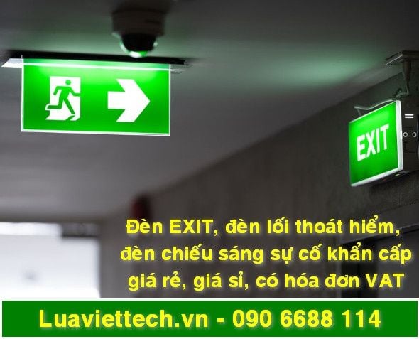 Đèn EXIT lối thoát hiểm, đèn chiếu sáng sự cố khẩn cấp giá rẻ, giá sỉ, đầy đủ hóa đơn VAT và chứng từ