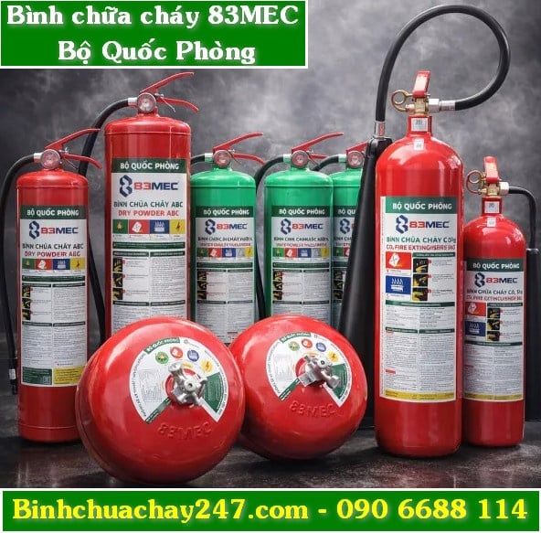 bình chữa cháy 83mec bộ quốc phòng giá rẻ giá sỉ có tem kiểm định