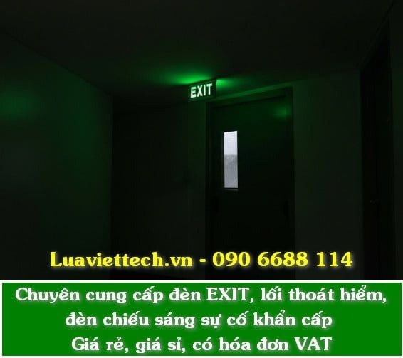 EXIT đèn thoát hiểm, đèn chiếu sáng sự cố khẩn cấp giá rẻ giá sỉ, có hóa đơn vat