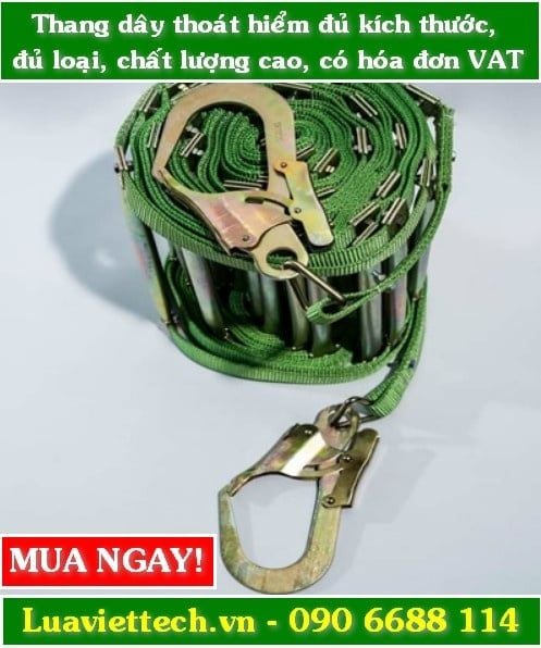 Thang dây thoát hiểm nhà cao tầng - Lõi thép mạ kẽm chống rỉ GIÁ RẺ GIÁ SỈ CÓ HÓA ĐƠN VAT