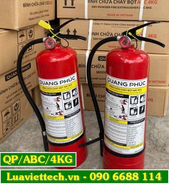Bình chữa cháy Quang Phúc bột ABC giá rẻ, giá sỉ, có tem kiểm định, hóa đơn VAT