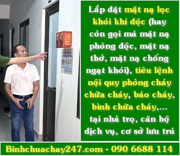 Các thiết bị phòng cháy, chữa cháy cho nhà trọ, căn hộ dịch vụ cho thuê, cơ sở lưu trú