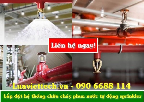 Lắp đặt hệ thống phun nước chữa cháy tự động sprinkler trọn gói giá rẻ, đầy đủ hóa đơn VAT và chứng từ