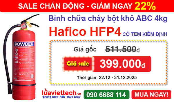 khuyến mãi bình chữa cháy hafico bột abc 4kg
