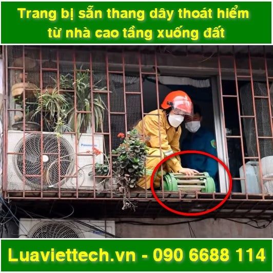 Trang bị thang dây thoát hiểm cho nhà ở