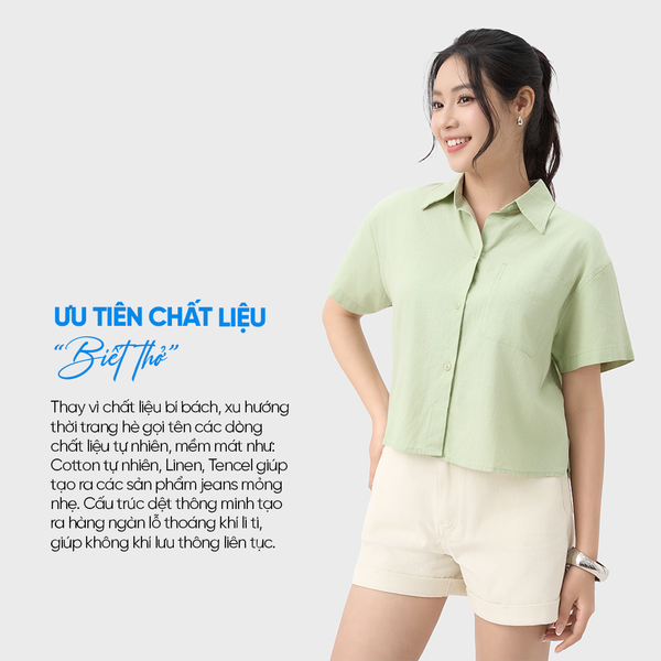 Thay vì chất liệu bí bách, xu hướng thời trang hè gọi tên các dòng chất liệu tự nhiên