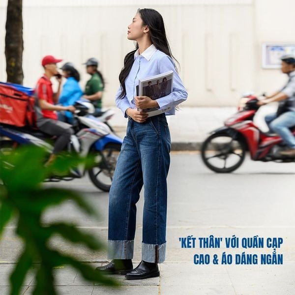 Ưu tiên quần cạp cao và áo dáng ngắn khi lựa chọn outfit
