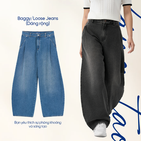 Bạn yêu thích sự phóng khoáng và sáng tạo nếu bạn cũng yêu thích quần baggy jeans
