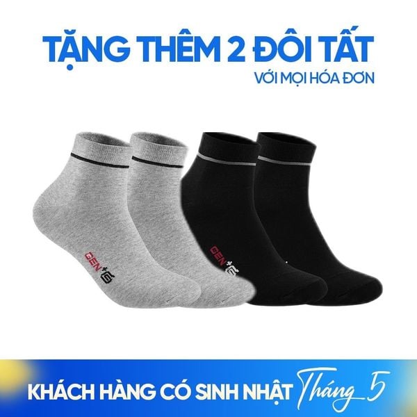 Tặng thêm 2 đôi tất với hóa đơn bất kì