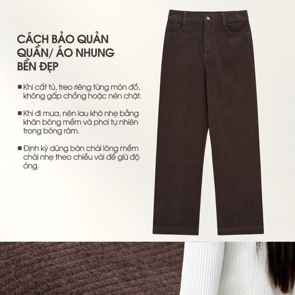 3 mẹo giúp bảo quản quần nhung bền đẹp