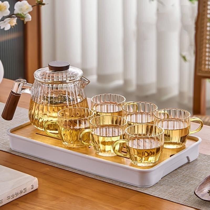 bộ ấm chén thủy tinh quà tặng