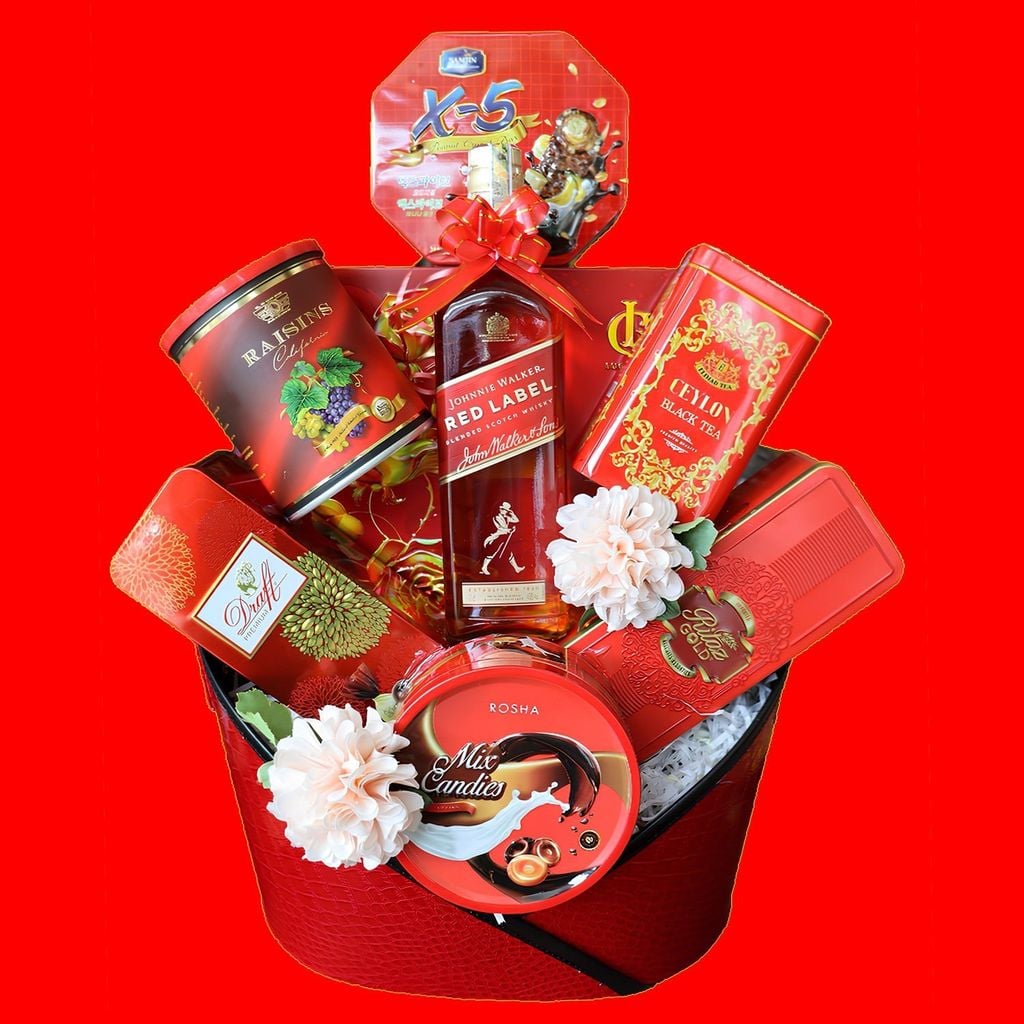 cách trang trí giỏ quà Tết