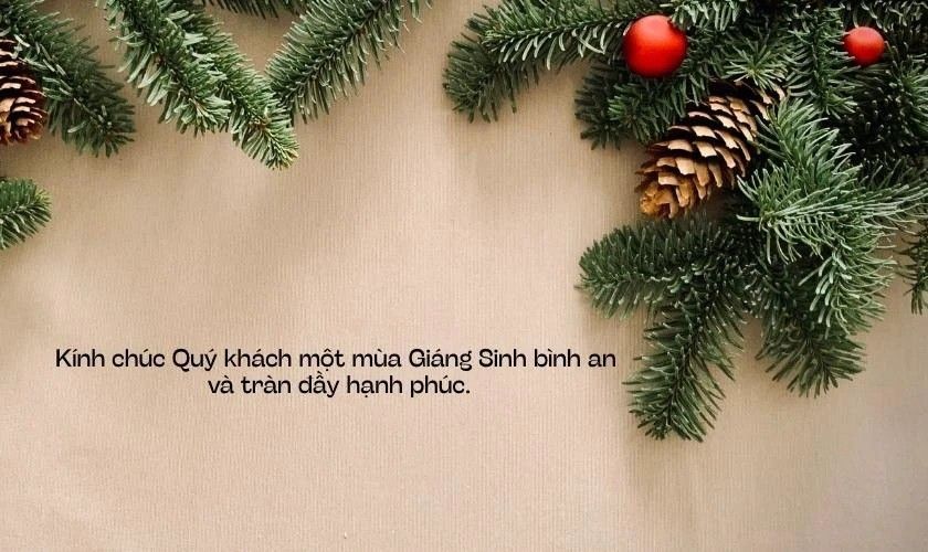 chúc giáng sinh cho khách hàng