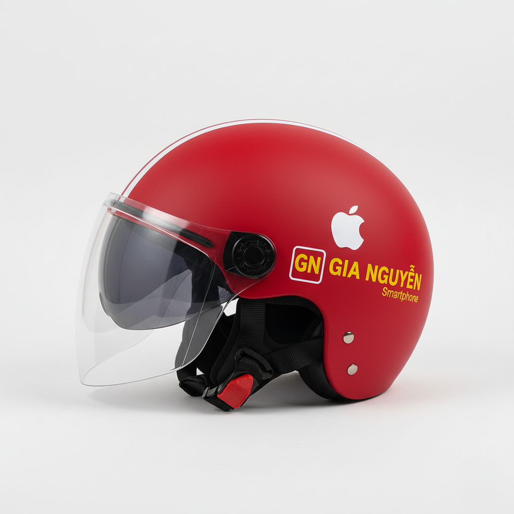 in mũ bảo hiểm cửa hàng điện thoại