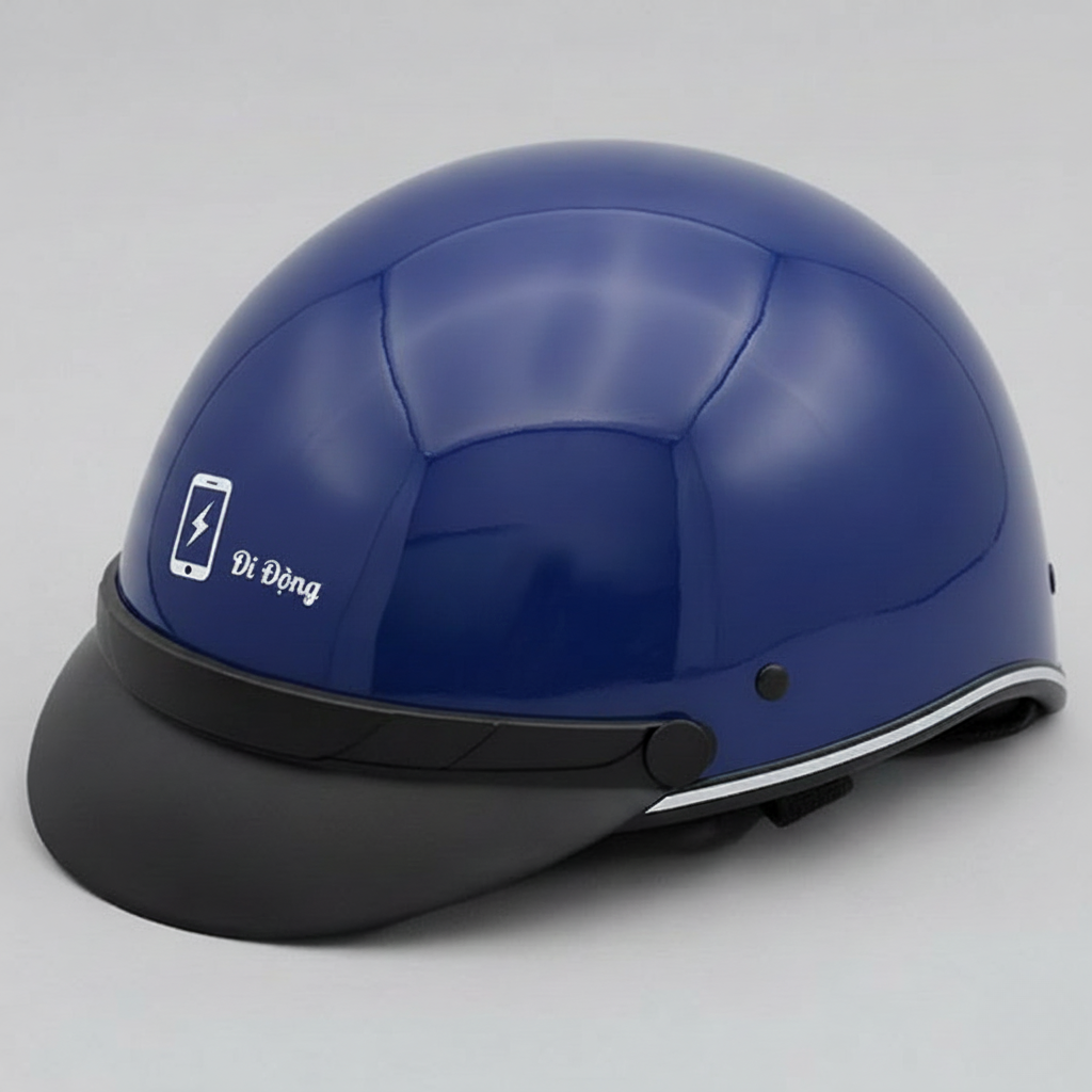 in mũ bảo hiểm cửa hàng điện thoại