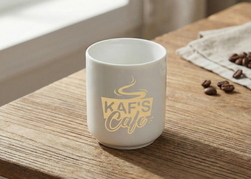 ly sứ in logo quán cafe