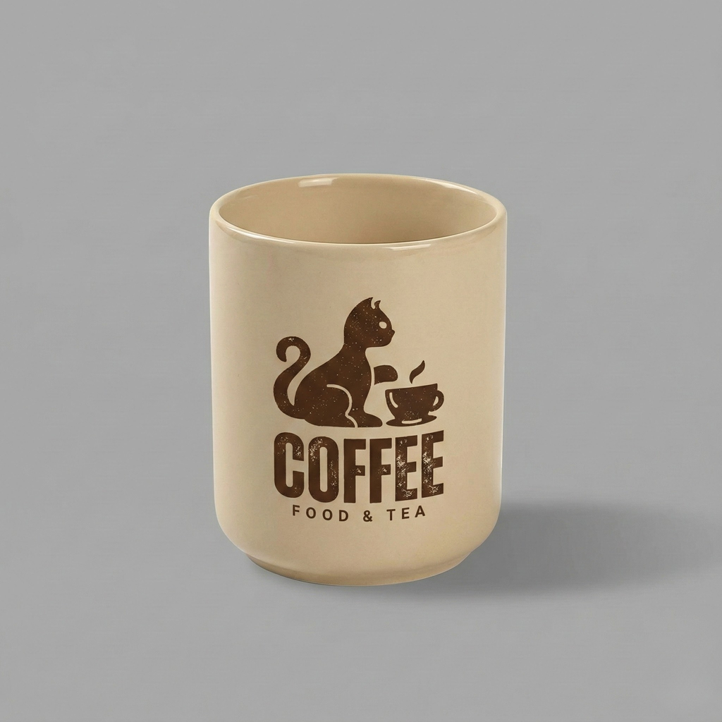 ly sứ in logo quán cafe