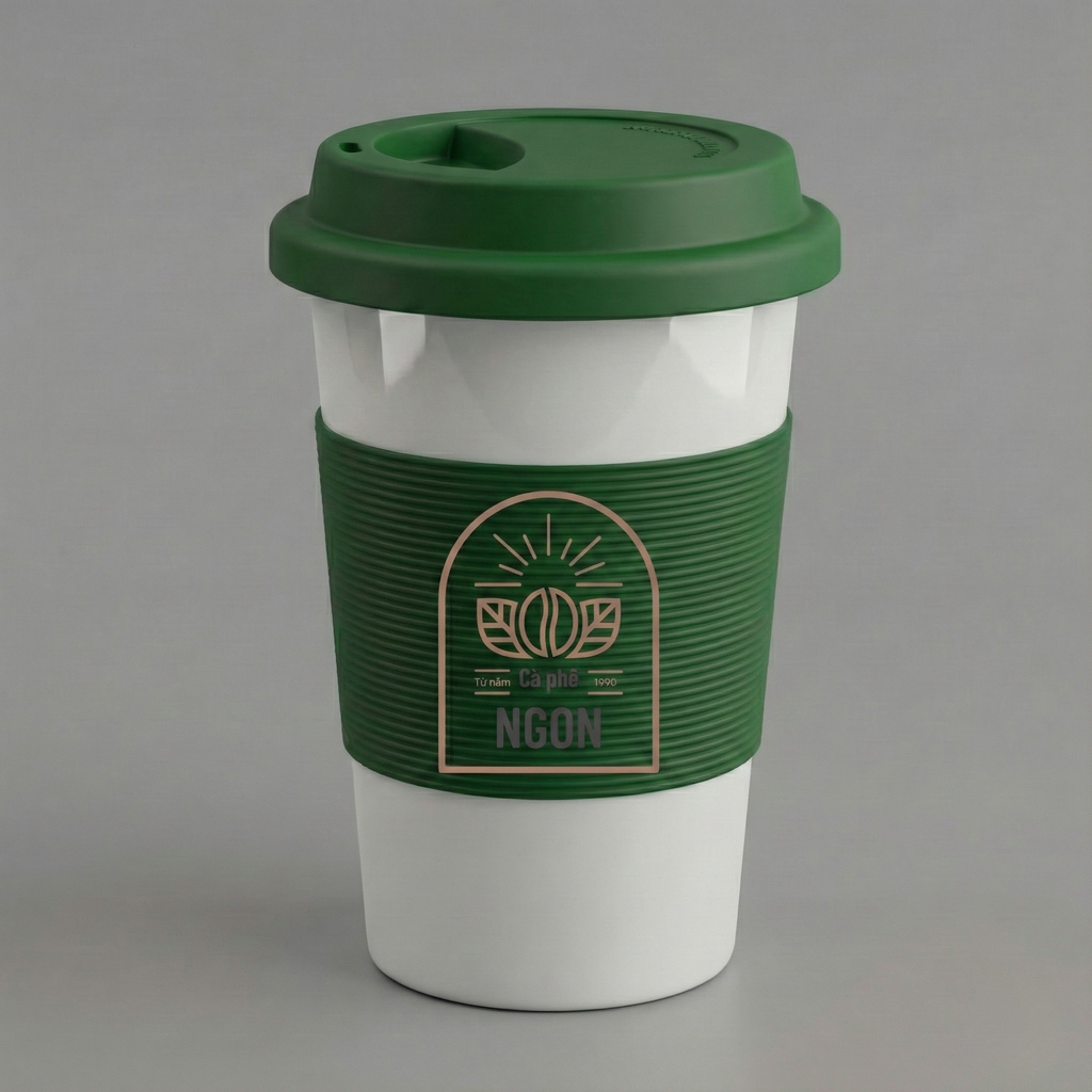 ly sứ in logo quán cafe