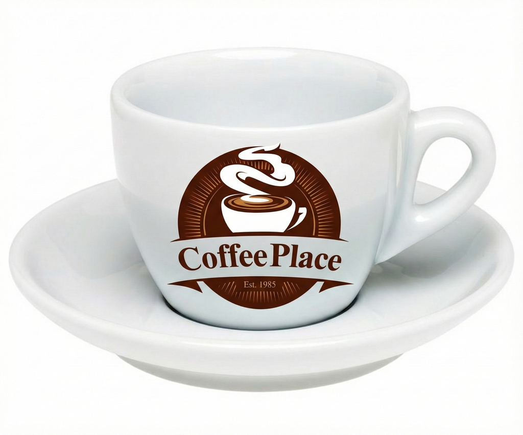 ly sứ in logo quán cafe