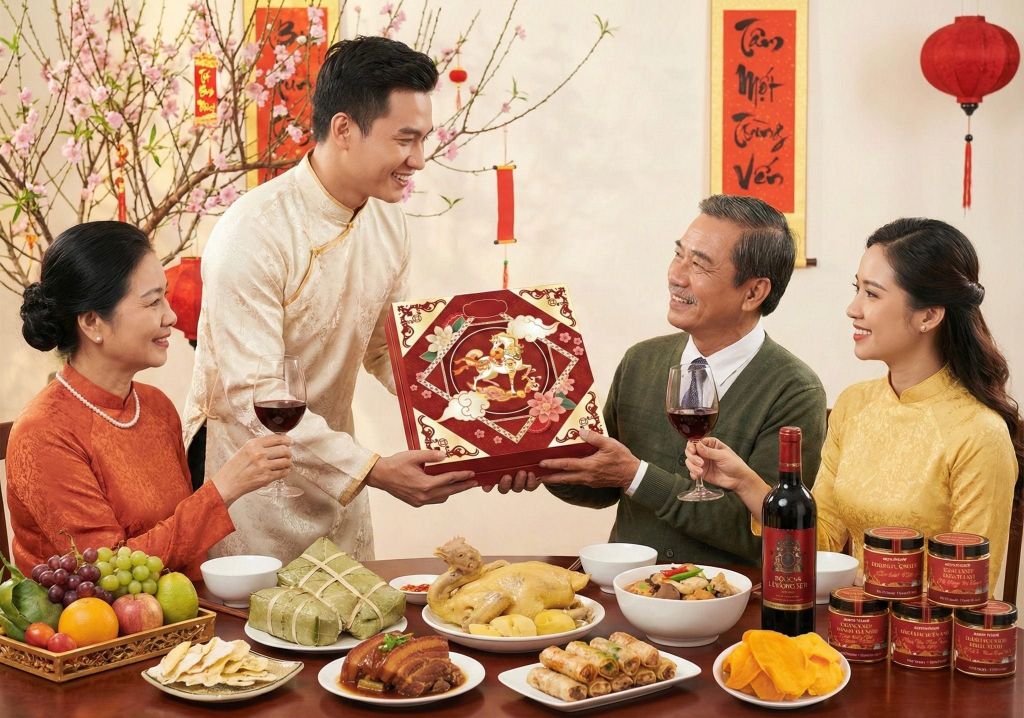 quà Tết cho bố mẹ chồng