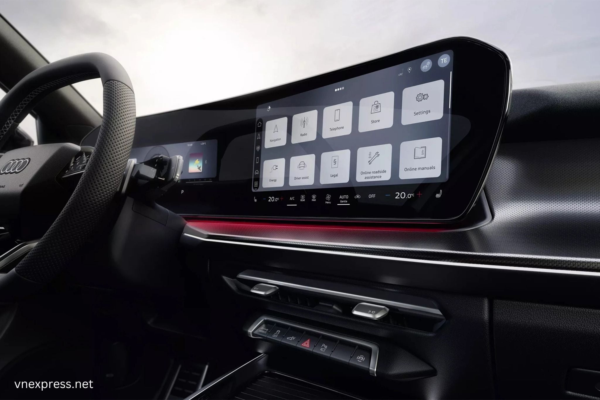 Audi Q3 Sportback 2026 trang bị màn hình giải trí 12.8 inch