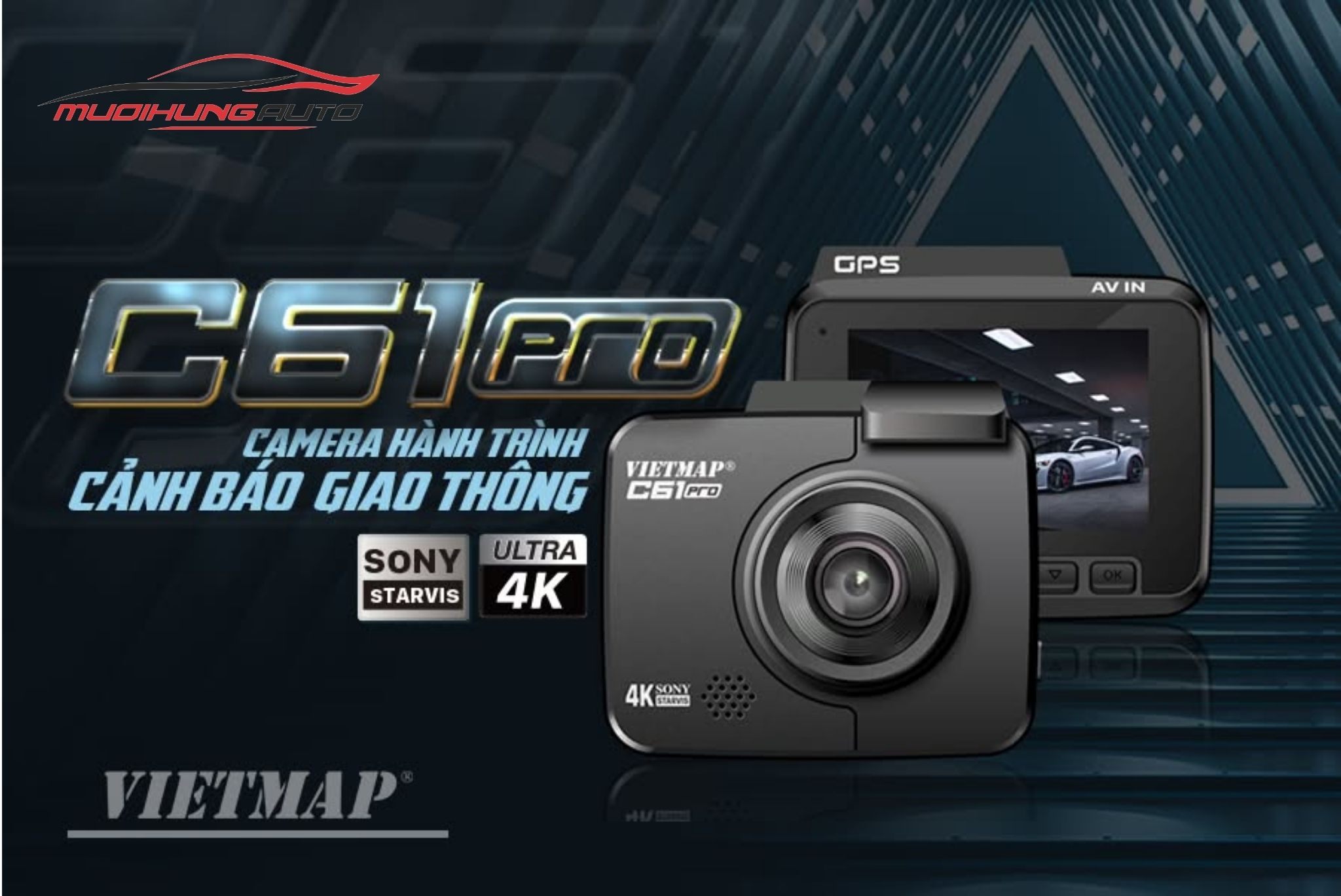 Camera hành trình góc rộng Vietmap C61 Pro
