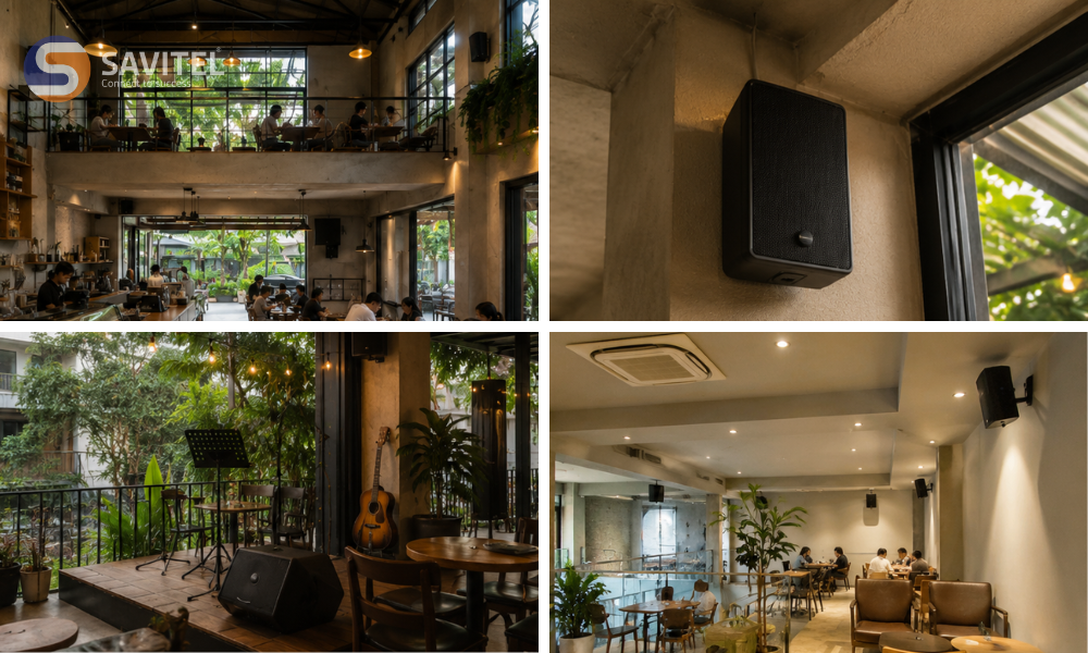 Hệ thống âm thanh quán cafe 2 tầng
