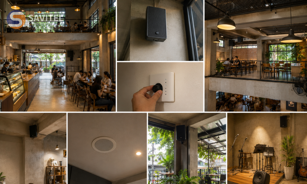 Hệ thống âm thanh quán cafe 2 tầng SAVITEL có thể cung cấp