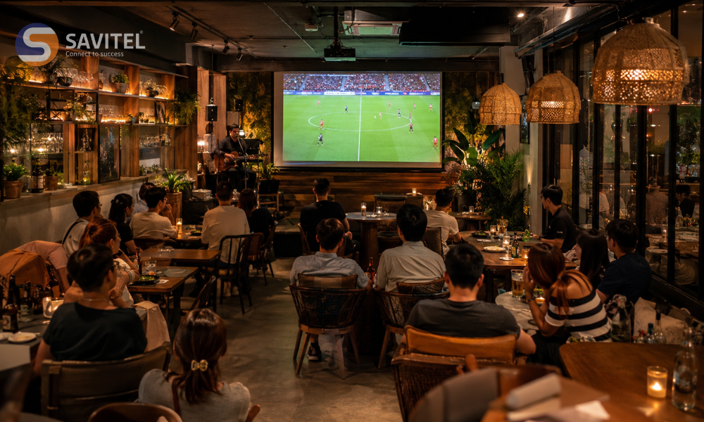 Lắp đặt âm thanh quán cafe xem bóng đá