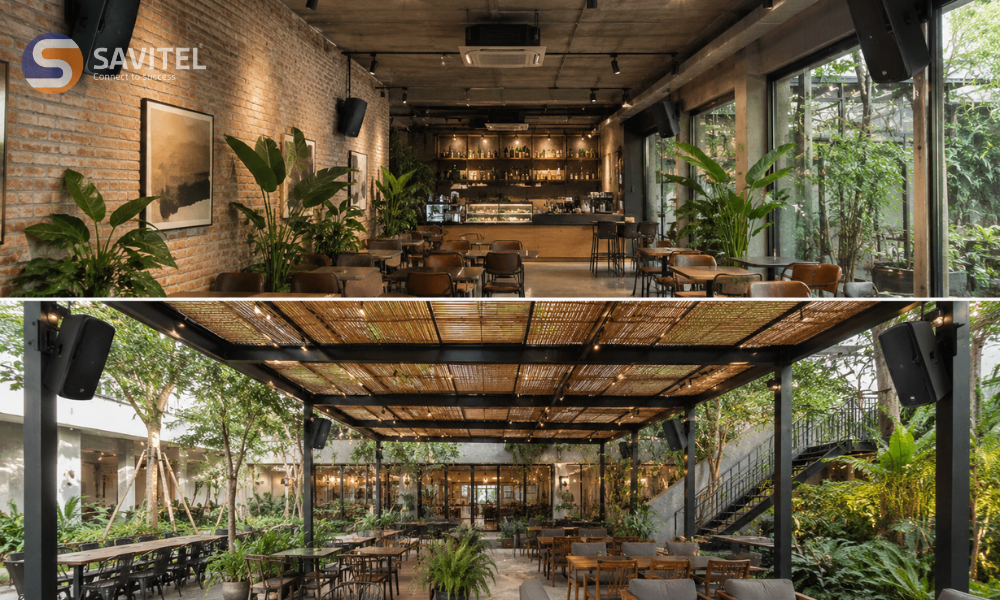 Bố trí loa cho quán cafe theo diện tích