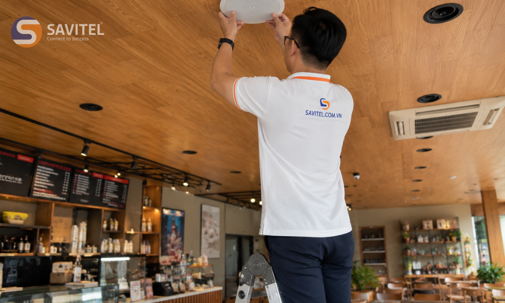 Lắp đặt âm thanh tại quán cafe của SAVITEL