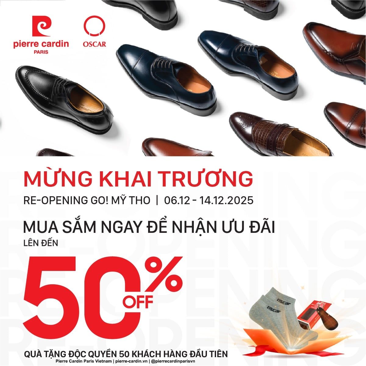 GRAND OPENING | Khai Trương Cửa Hàng Thời Trang Hàng Hiệu Pierre Cardin & Oscar Fashion - Siêu Thị GO! MỸ THO