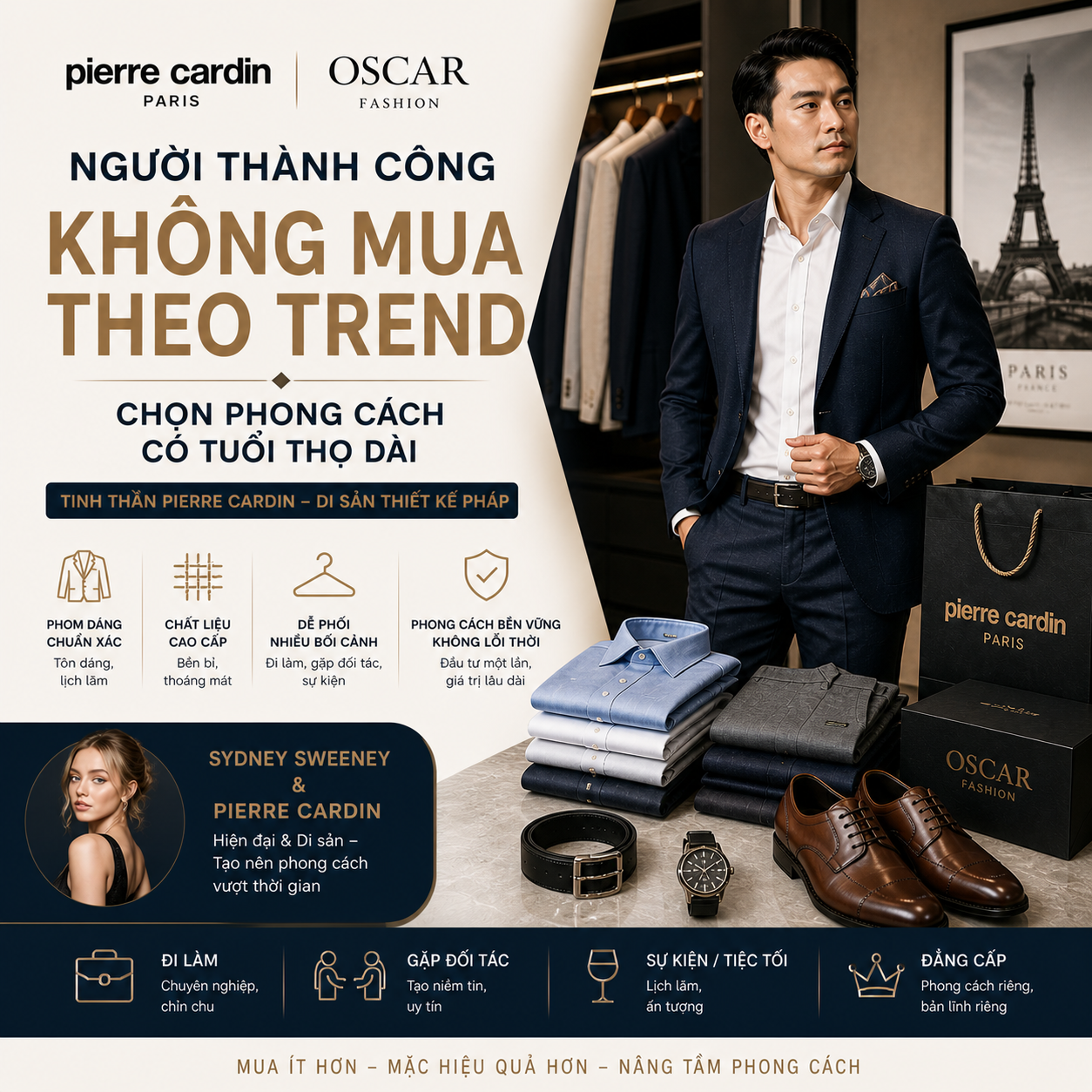 Sydney Sweeney & Pierre Cardin: Người Thành Công Không Mua Theo Trend