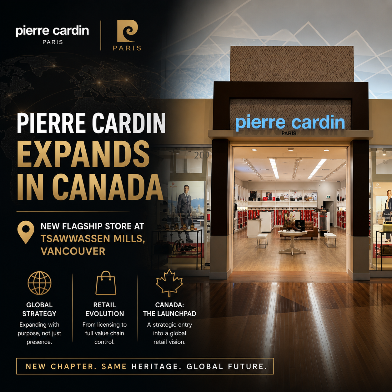 Pierre Cardin Chính Thức Mở Rộng Sang Canada: Bước Đi Chiến Lược Từ Đông Nam Á Ra Thị Trường Bắc Mỹ