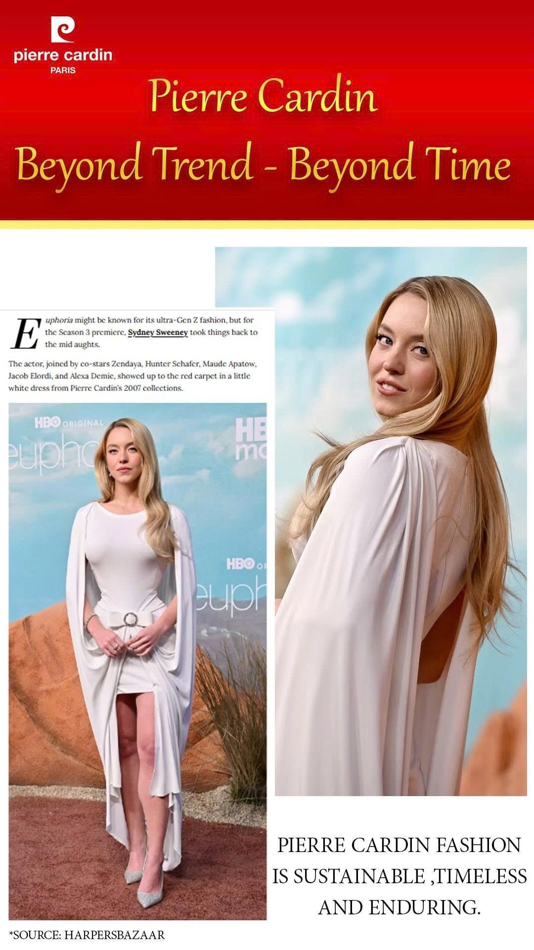 Khi Một Ngôi Sao Hollywood Chọn Pierre Cardin: Sydney Sweeney