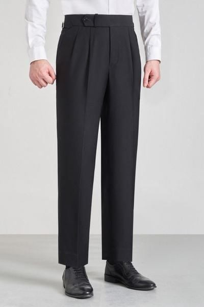 Quần Âu Màu Đen Sidetab 2 Ly Adam Store - Q291K3