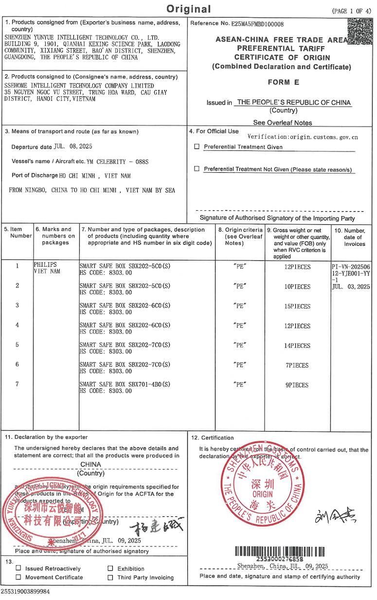 nguồn gốc xuất xứ két sắt philips