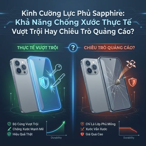 Kính Cường Lực Phủ Sapphire: Khả Năng Chống Xước Thực Tế Vượt Trội Hay Chiêu Trò Quảng Cáo?